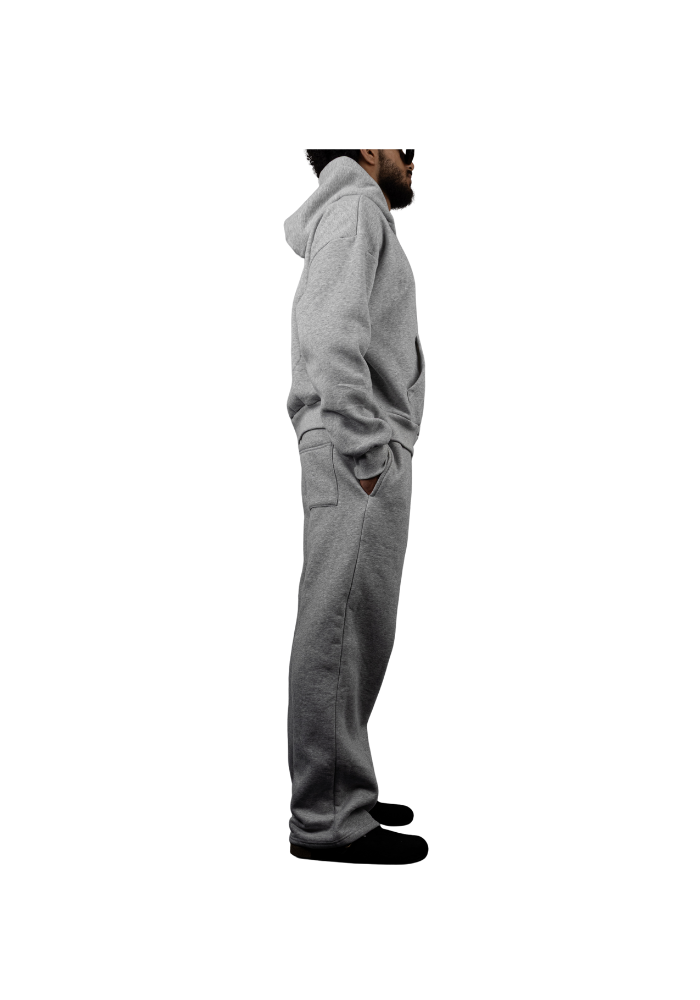 Salaam Open-Hem Grey Sweatpants