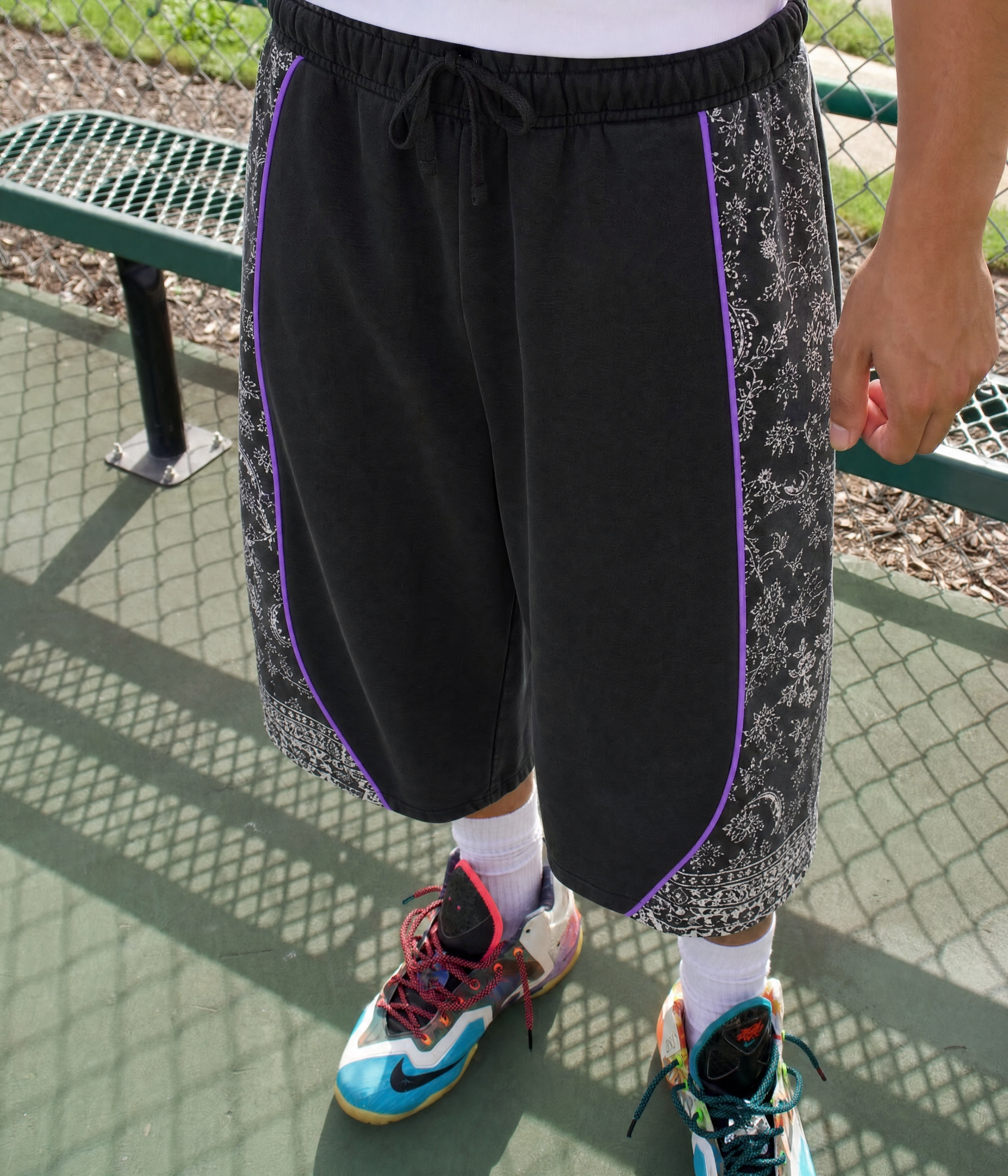 Black Persian Sweat Shorts