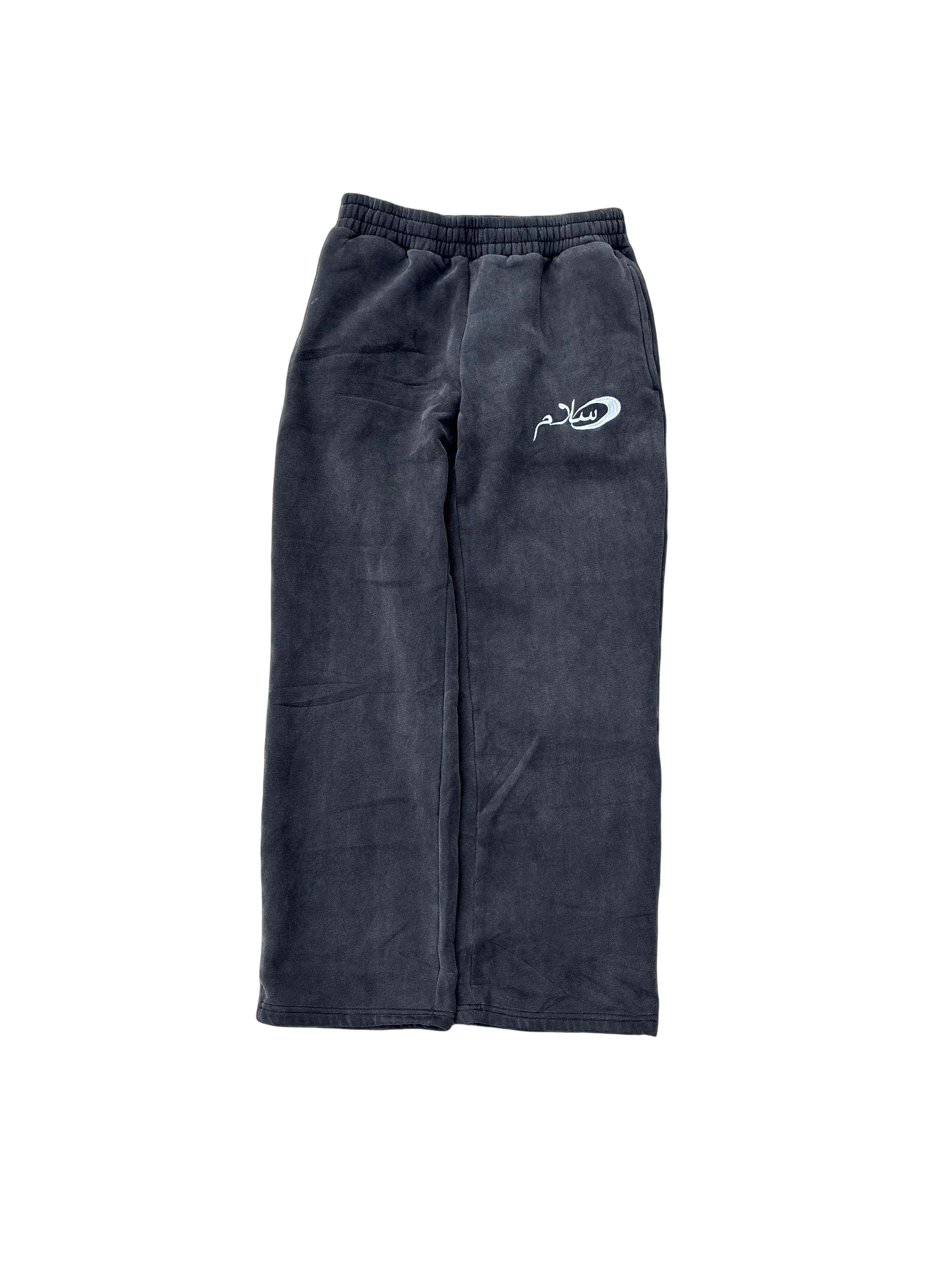 Salaam Open-Hem Black Sweatpants
