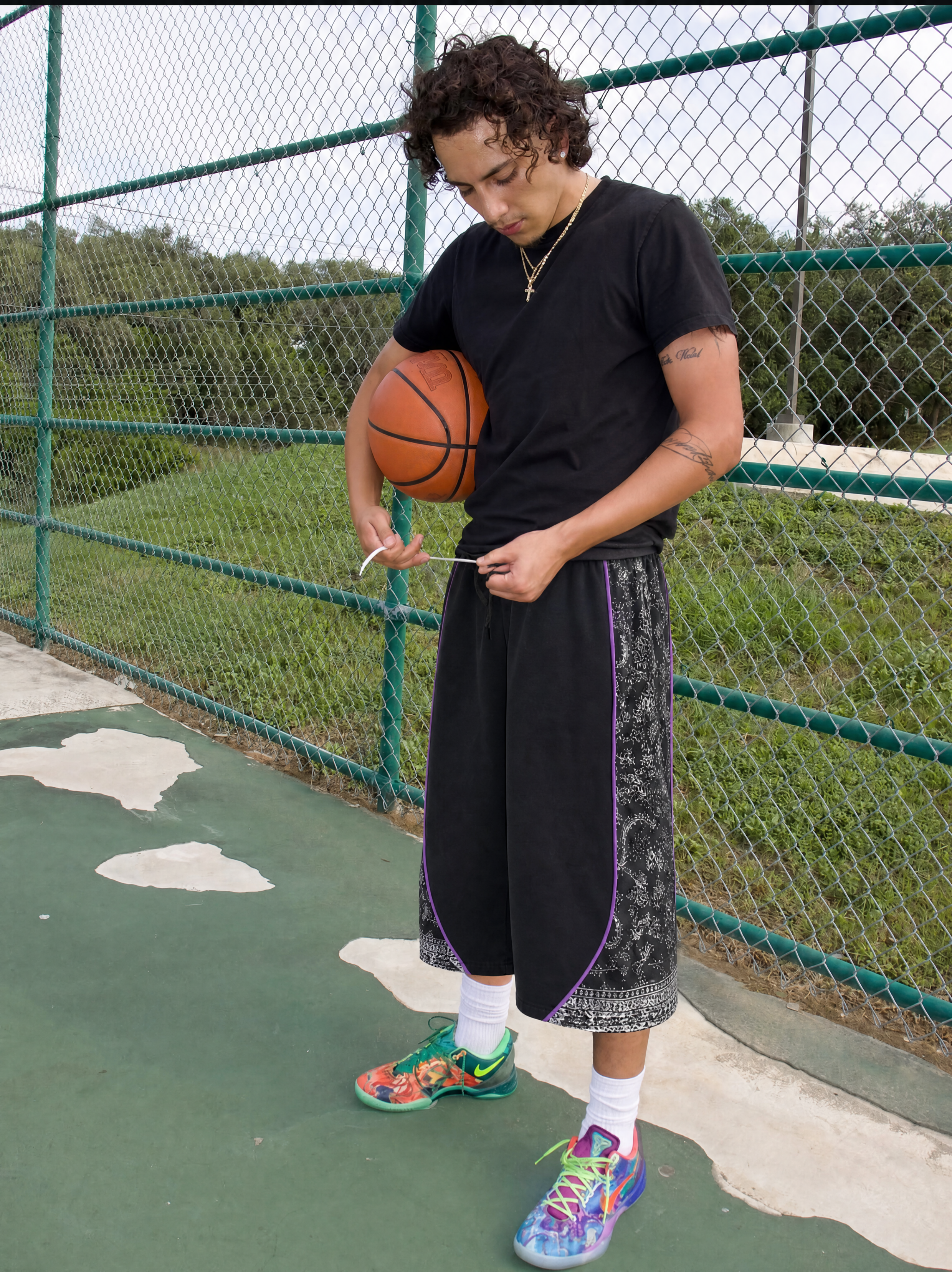 Black Persian Sweat Shorts