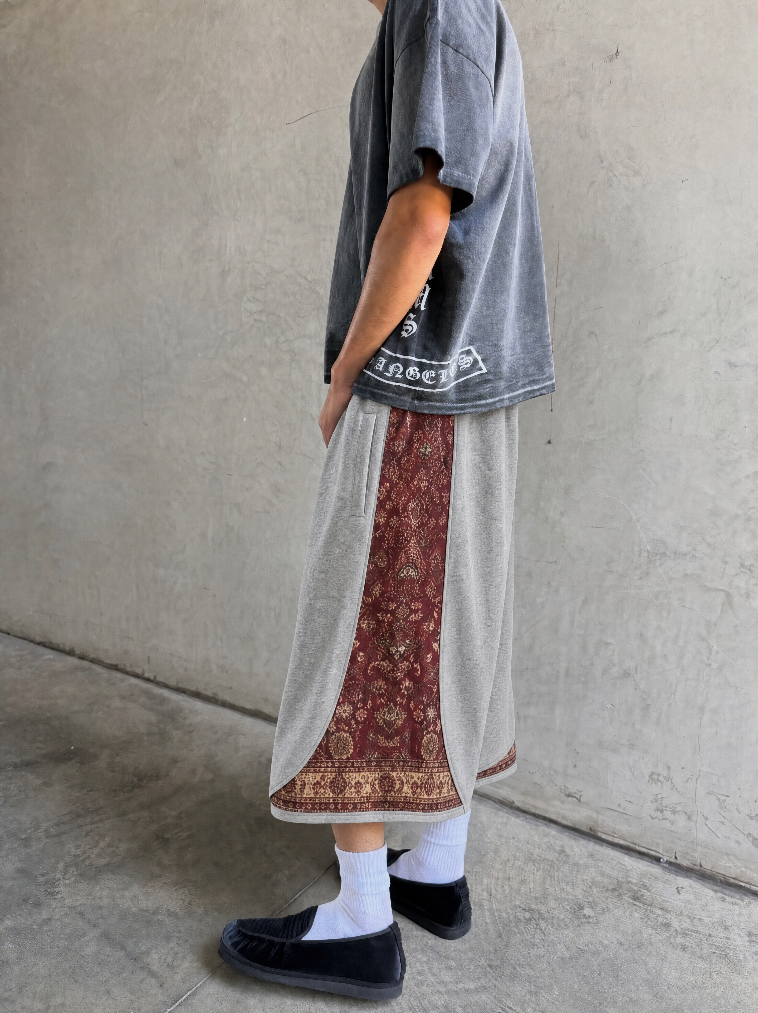 Grey Persian Sweat Shorts