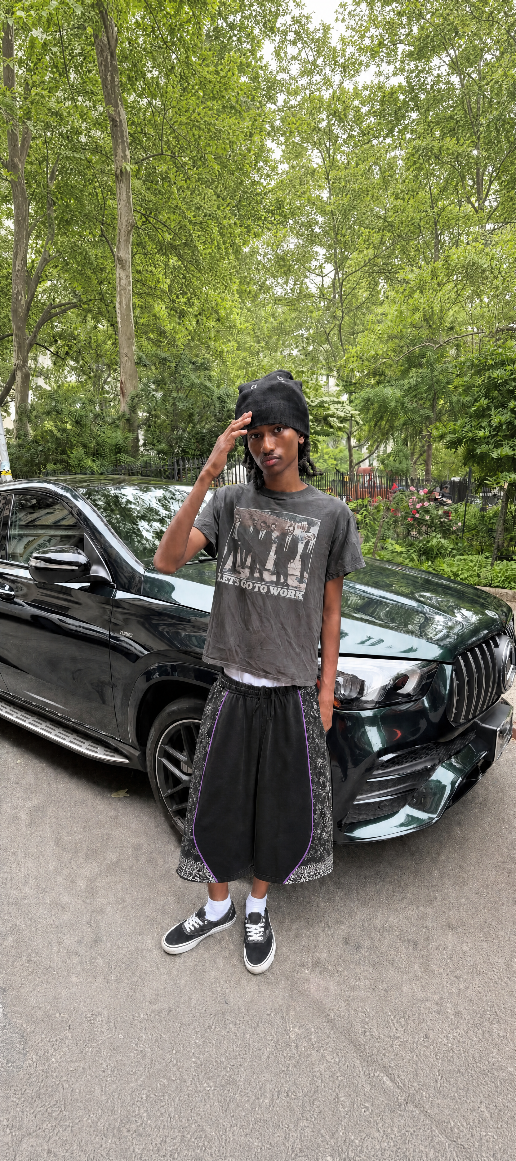 Black Persian Sweat Shorts